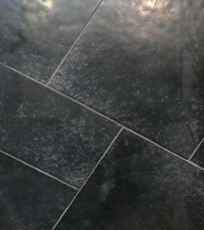 black limestone historical flooring